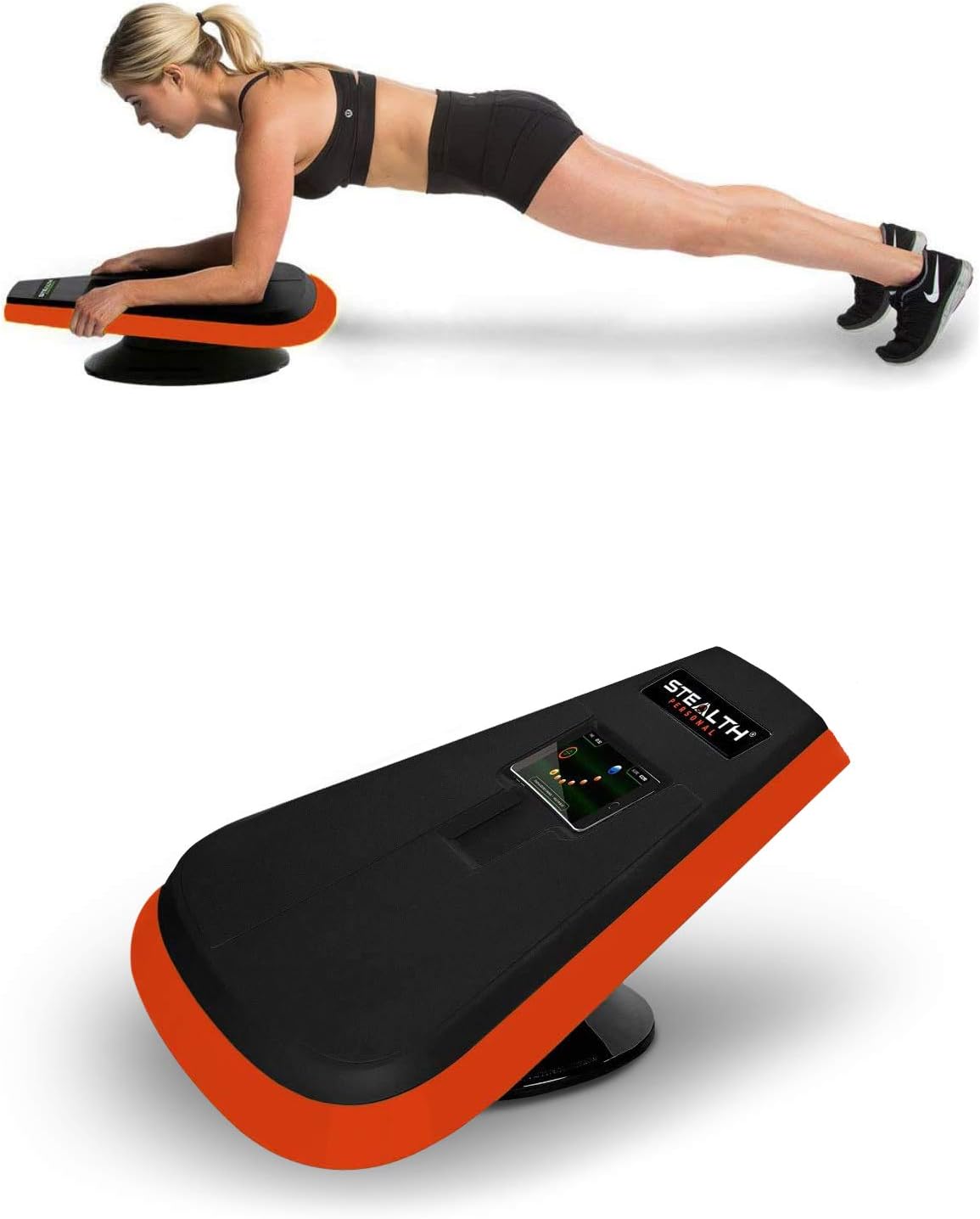 Stealth Core Trainer - Dynamic Core & Full Body Workout While Playing Games; Free iOS/Android Mobile Games App; Patented 360 Degree Planking Motion; Build Muscle & Lose Body Fat in 3 Min/Day (Orange) : Sports & Outdoors