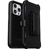 OtterBox Defender Series Screenless Edition Case for iPhone 14 Pro (Only) - Holster Clip Included - Microbial Defense Protection - Non-Retail Packaging (Black)