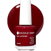 Dazzle Dry Nail Lacquer, Step 3 &ndash; C.E.O. (0.5 fl oz) | A Deep Wine Red &middot; Full Coverage &middot; Cream Finish &middot; Quick-Dry
