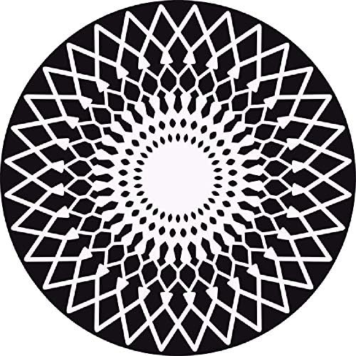 Carpet Round European Style Blended Living Room Bedroom Bedside Rug Cartoon Computer Chair Mat,Diameter140cm