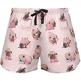 vvfelixl Sleep Shorts for Women Unusual Cartoon Sheeps Pajama Shorts with Pockets Womens Pj Bottoms S