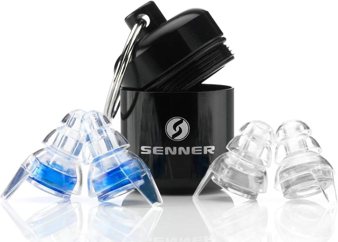 Senner MusicPro, Reusable Hearing Protection Earplugs for Concert Festival, Music and Club with Aluminium Container