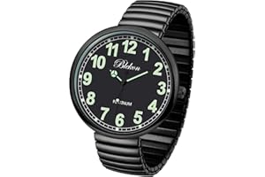 Blekon Collections New Super Large Face Stretch Band Japanese Movement PC21J Fashion Watch