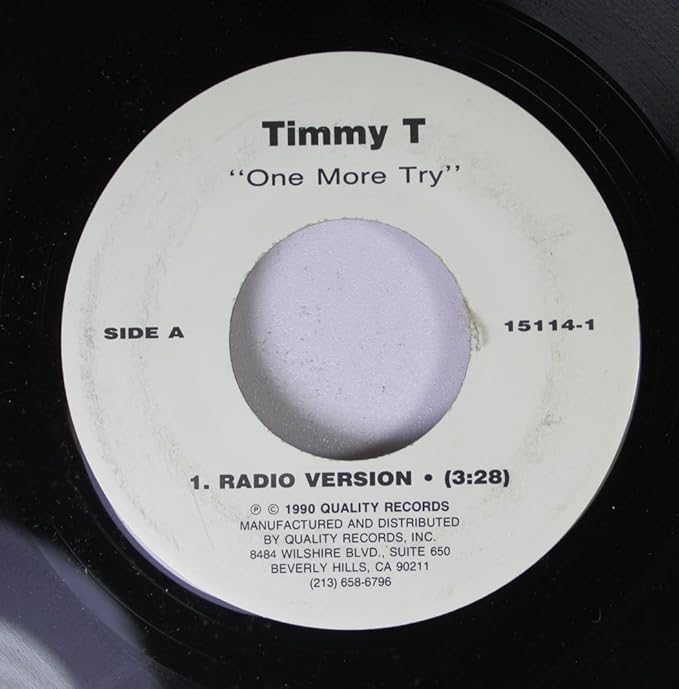 Timmy T 45 RPM One More Try (Radio Version) / One More Try (Original Version) Amazon.co.uk Music Timmy T 45 RPM One More Try (Radio Version) / One More Try (Original Version) Amazon.co.uk Music