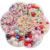 5700 Pcs Colorful Half Pearls for Crafts,Nail Pearls for Nails Art for Crafting DIY Accessory,Flatback Pearls gems for Makeup,Neatly Organized Craft Pearls for Artists Creative (2/3/4/5/6/8/10mm)