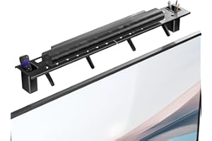 WALI Soundbar Mount – No Drilling TV Top Shelf with 2 Storage Boxes, Universal Sound Bar Holder for Samsung, Sony, LG, Bose, 34.65"x4.3" (TSH004-2B), Black