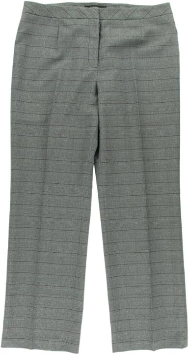 women's grey plaid dress pants