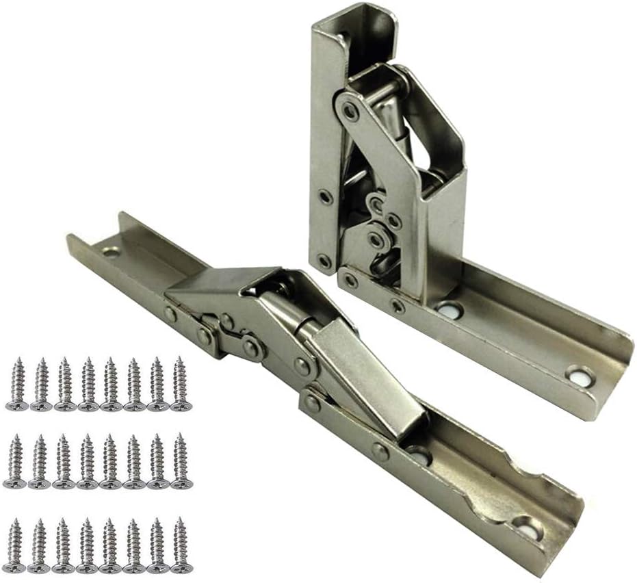 90 Degree Folding Door/Shelf Hinge Hidden Bracket Table Holder Furniture Parts (4PCS), 10pcs