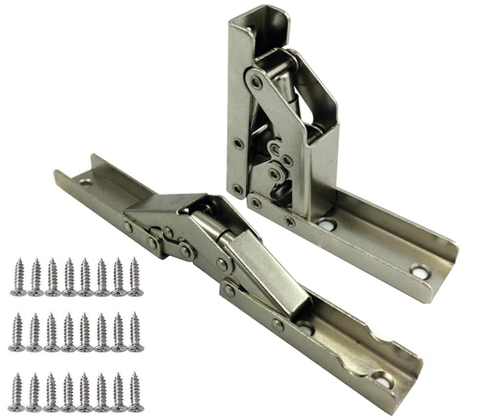 90 Degree Folding Door/Shelf Hinge Hidden Bracket Table Holder Furniture Parts (4PCS)