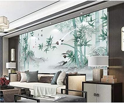Raiev Custom Wallpaper Hd Mural Chinese Style Pen Ink Landscape Tv