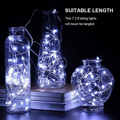 AlleTechPlus 8 PCS 20 LED Fairy Lights, 7.2ft Valentines LED String Lights, Waterproof DIY Romantic Mood Lights for Home, Wedding, Bedroom, Party & Holiday Decoration (White)