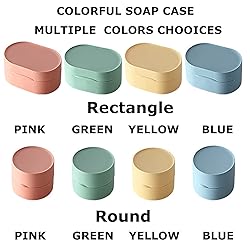 Travel Soap Container,Portable Sealed Round Soap