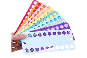XINJODUZ 10PCS Needlepoint Thread Organizer Cross Stitch Thread Organizer Embroidery Floss Holder Needlework Project Card Plastic Sewing Threads Winding Plate Board Card Supplies Holder Storage Tool(Mixcolor)