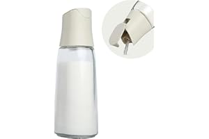 GINGER PONDS Glass Sugar Shaker Dispenser with Easy Pour Spout - 16 oz Capacity for Coffee, Tea, and Baking Ingredients - Sleek and Practical Kitchen Organizer