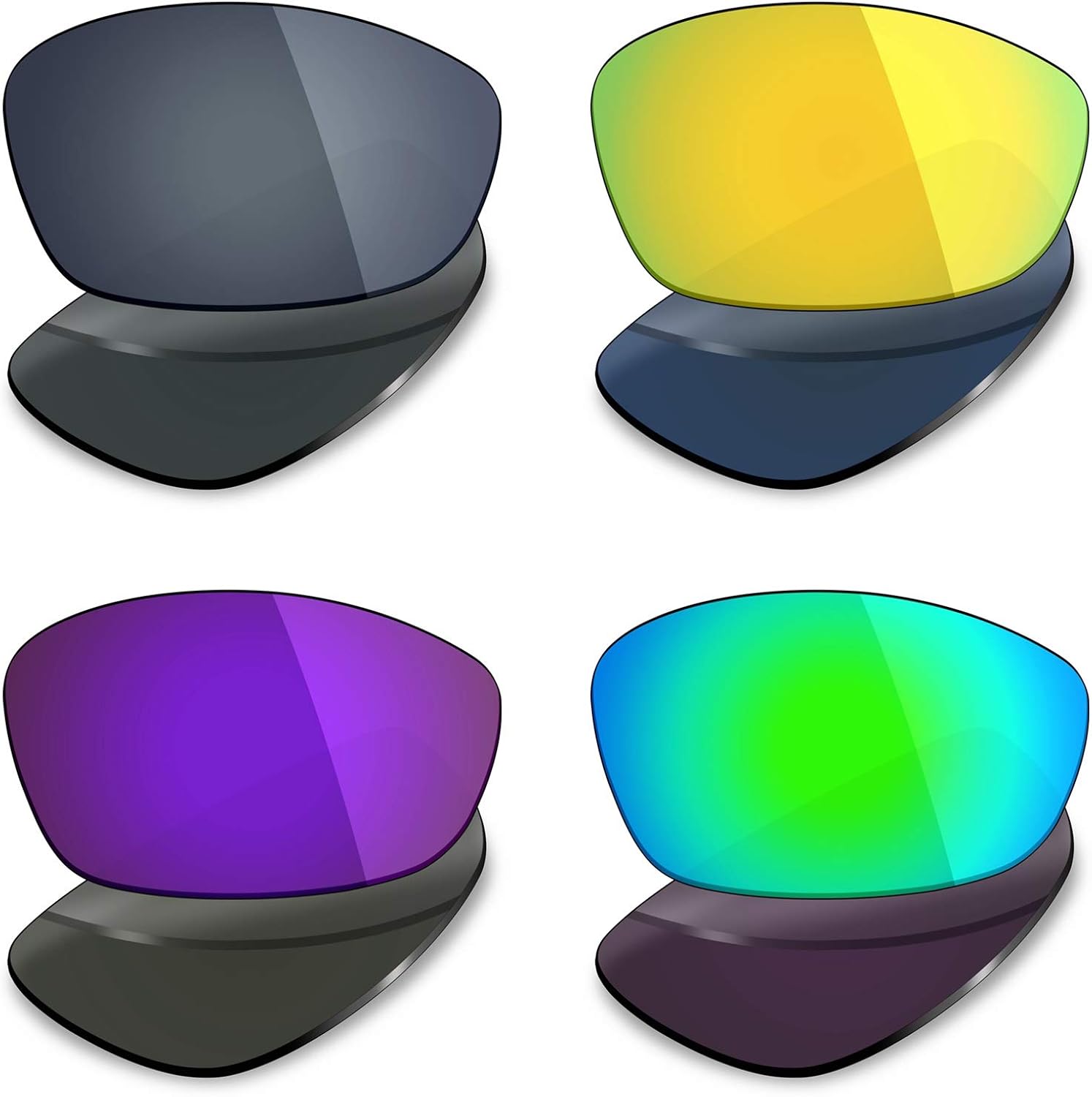 Mryok 4 Pair Polarized Replacement Lenses for Oakley Blender Sunglass