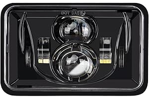 Motorcycle Headlights for Suzuki for DRZ400SM for DRZ400S for DRZ400E 4x6 Inch Headlight Hi-Lo Sea Beam Black High/Low Beam W