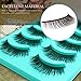 False Eyelashes, PrettyMakeUp 5 Pairs Black Long Thick Soft Flase Eye Lashes Reusable for Makeup Cosmetic Fake Eyelashes Christmas Gifts (Green)