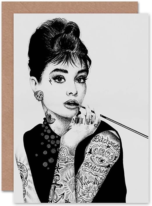 Cards Invitations Audrey Hepburn Greeting Card 6x6 Inch Blank Inside cards-invitations-audrey-hepburn-greeting-card-6x6-inch-blank-inside