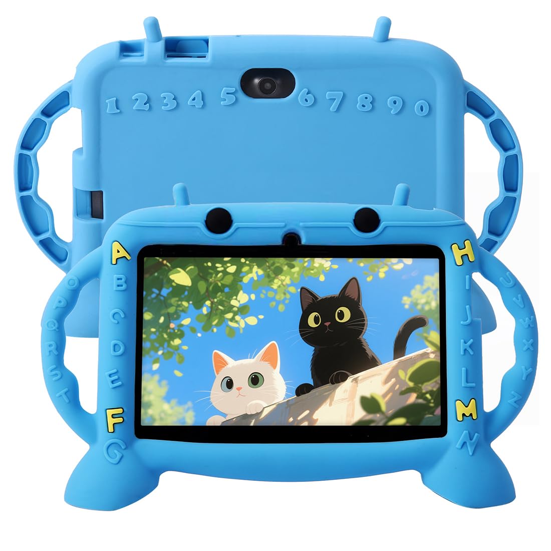 Photo 1 of (used)(locked)(may need to contact manufacturer) MengDash Kids Tablet, 7 inch Tablet for Kids 3-10, Educational Learning Toddler Tablet Android 