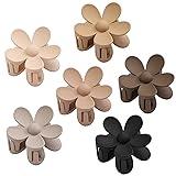 6PCS Flower Hair Accessories, Matte Large Claw