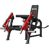 GMWD Leg Extension and Curl Machine, Single Leg Extension, Lying Leg Curl, Standing Leg Curl, Adjustable Leg Exercise Bench with Plate Loaded, Leg Machine Home Gym, Red