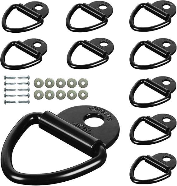 Anclajes de amarre de carga JCHL, 10 piezas de anillo en V de 2.0 in de diámetro de Anclajes de amarre de carga JCHL, 10 piezas de anillo en V de 2.0 in de diámetro de