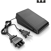 Foot Pedal Power Cord Replacement for Singer Sewing Machine, D Shape Plug Compatible with Singer 4452 4432 4423 4411 5554 5532 5523 5511 m1150 m1500 m2100(359102-001)