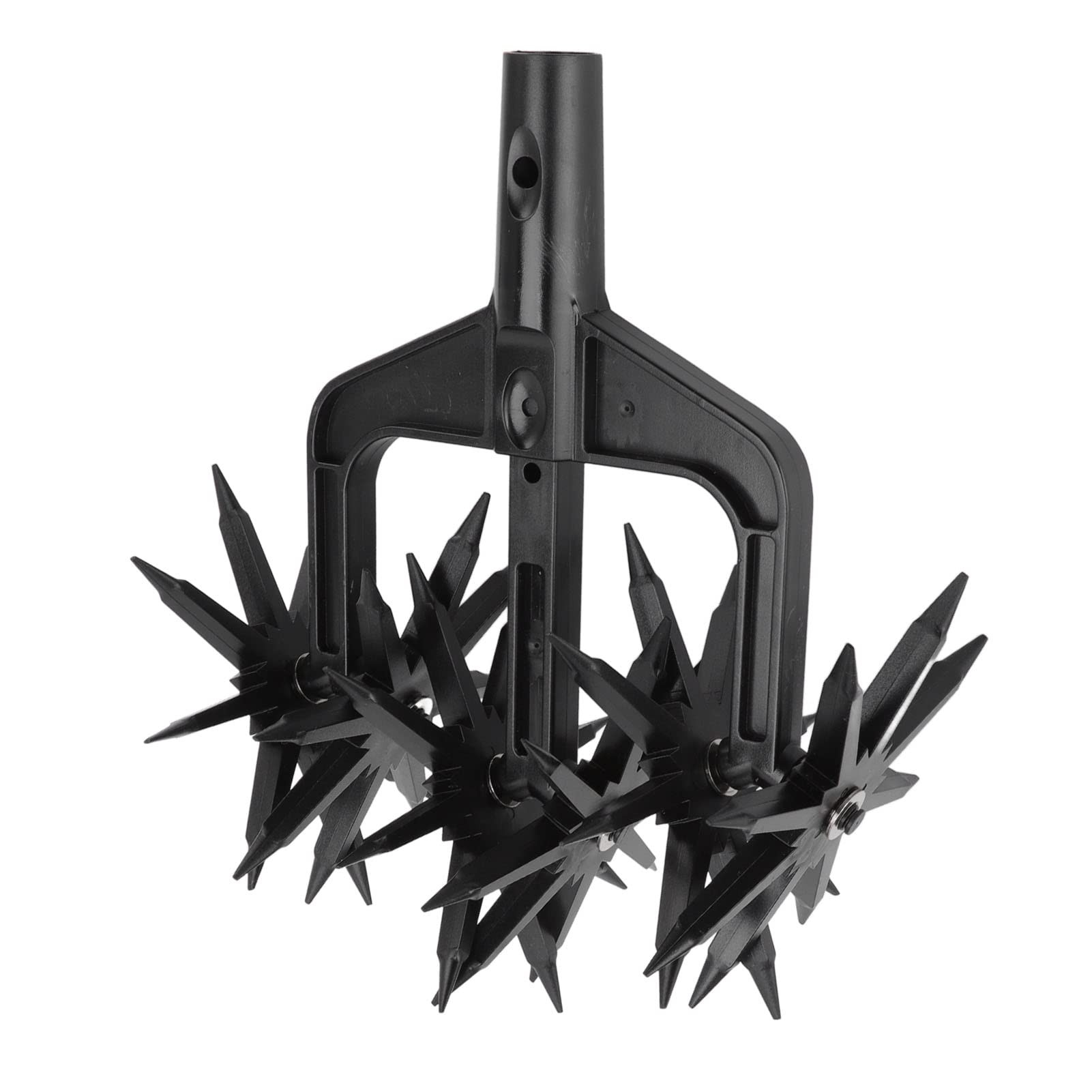 Depisuta Lawn Aerator, 2 in 1 Rotary Cultivator and Garden Tiller Garden Soil Scarifier Ventilated Scarifier Rotary Tiller for Aerating Patio Garden, Soil Spikes, Yard Aerators