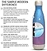 Simple Modern 9 Ounce Wave Water Bottle - Vacuum Insulated Stainless Steel Flask - Double Wall - Leakproof Kids Ombre: Glacier Rain