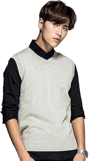 Amazon Pampera パムペラ ニットベスト メンズ コットン Vネック ビジネス カジュアル セーターベスト 春夏秋 P660 ベスト 通販