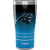 Tervis Traveler NFL Carolina Panthers - Ombre Triple Insulated Tumbler Travel Cup Keeps Drinks Cold & Hot, 20oz, Stainless Steel