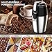 ZUZPAO Electric Coffee Grinder, 200W Stainless Steel Blade Spice Grinder Mills, 2.5 Ounce Capacity Fast Grinding for Coffee Beans, Seeds, Herbs, Pepper, Grains, and Nut