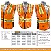 KwikSafety EXTENDED SIZING | BIG KAHUNA Class 2 Safety Vest | 360° High Visibility Reflectivity ANSI Compliant Work Wear | Hi Vis 8 Pocket Breathable Mesh Men & Women | Orange 4XL/5XL