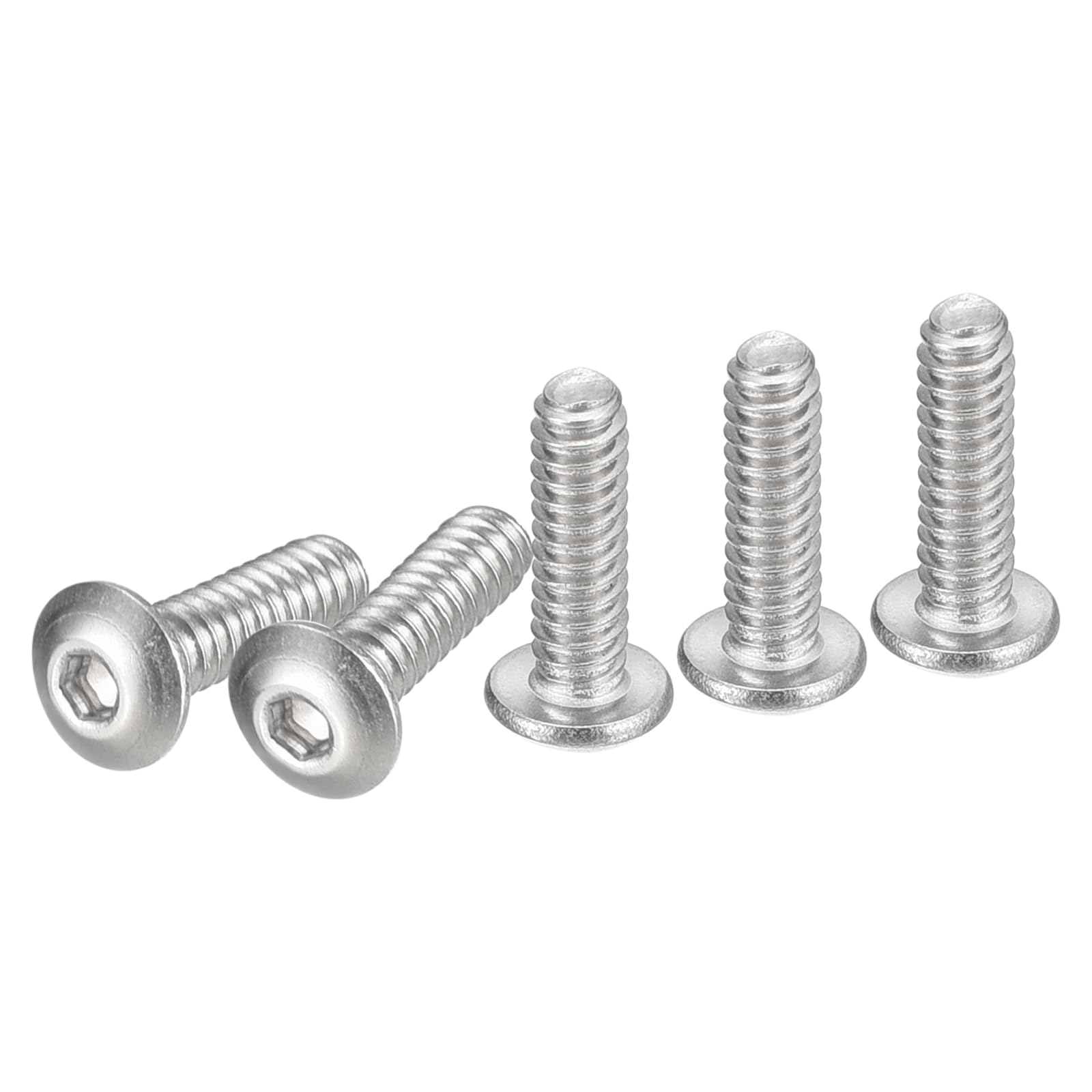 DTGN #4-40x3/8" Button Head Socket Cap Screws - 100Pack - Good for Machine - 304 Stainless Steel 18/8 - Hex Drive Full Thread UNC Fasteners — image 1