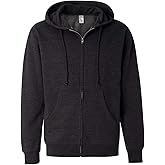 Independent Trading Co. Midweight Hooded Full-Zip Sweatshirt S Charcoal Heather