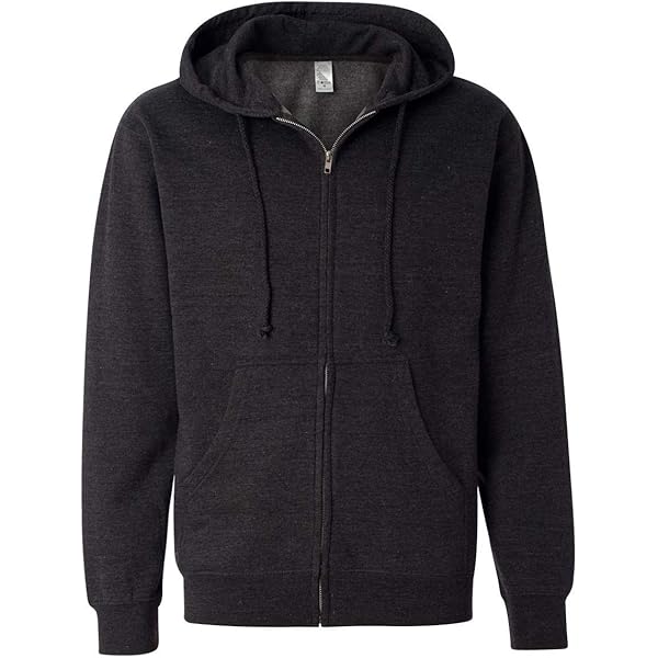 ITC Mens Midweight Full-Zip Hooded Sweatshirt (SS4500Z) -BLACK -XL