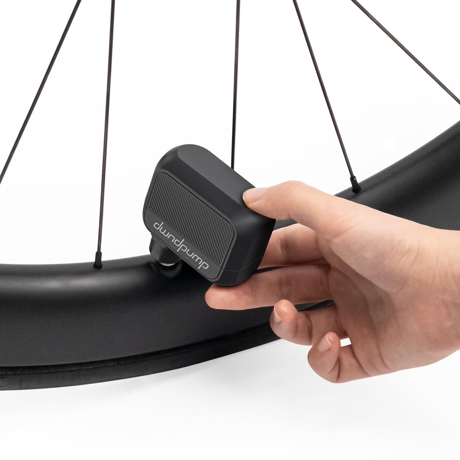 dwndpump Mini Bike Pump, 100 PSI Electric Bike Air Pump, Portable Bike Tyre Pump for Road Bike, Cordless Smart Bicycle Pump with Presta and Schrader Valve(No Pressure Gauge)