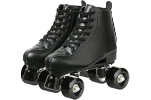 XUDREZ Classic Roller Skates High-Top Double-Row Leather Roller Skates for Women and Men