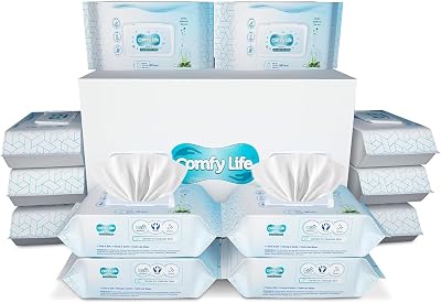 Comfy Life Premium Full Body Wet Wipes 960 Count Large Fragrance Free
