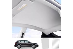 HPLWYM Car Sunroof Compatible with Q5 2017-2009 5-Door SUV, Foldable Glass Roof Sunshade with Storage Bag, Heat Insulation Sun Protection Roof Interior Sunshade