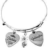 Happy Birthday Goddaughter Adjustable Bracelet Expandable Charm Bangle Gift God Daughter Gift Daisy