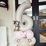 Lingqiang Beige 40 Inch Numeric 18 Foil Balloons Set 2 pcs Party Decors view 6