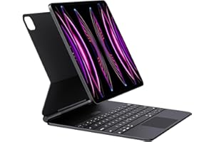 APPS2Car iPad Keyboard Case with Magnetic Keyboard and Floating Arm Stand, Compatible with iPad Air 13 (2024) and iPad Pro 12.9 inch (2022-6th Gen/2021-5th Gen/2020-4th Gen/2018-3rd Gen) - Black