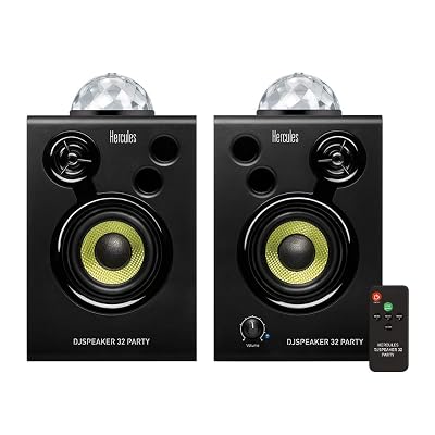 Hercules DJSpeaker 32 Party | 15-Watt RMS monitor speakers with tempo-synced light show
