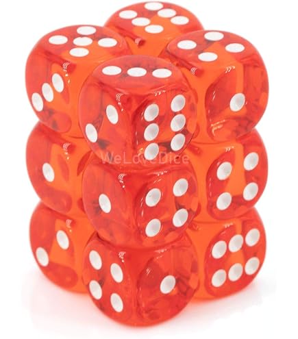Chessex D&D – Jeu de dés DND polyédriques en plastique violet translucide et blanc, de 12 mm, dés Donjons et Dragons comprenant 36 dés – D6, CHX23807
