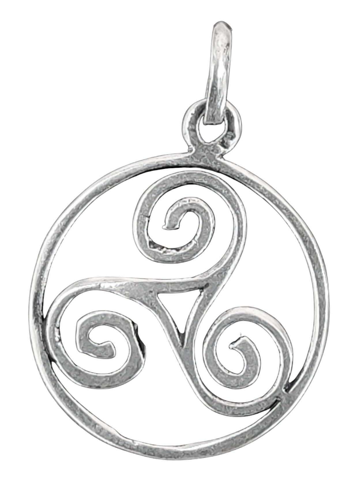 Kiss of Leather Petite Triskelen Pendant 925 Sterling Silver No. 23