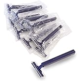 Freshscent (144 Pack) Individually Wrapped Twin Blade Razors with Clear Safety Cap, Disposable, Bulk Packed, Sold by the Case. Unisex.