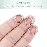 Uniclife 100 Pack 12mm Mini Split Jump Ring with Double Loops Jewelry Connectors view 7