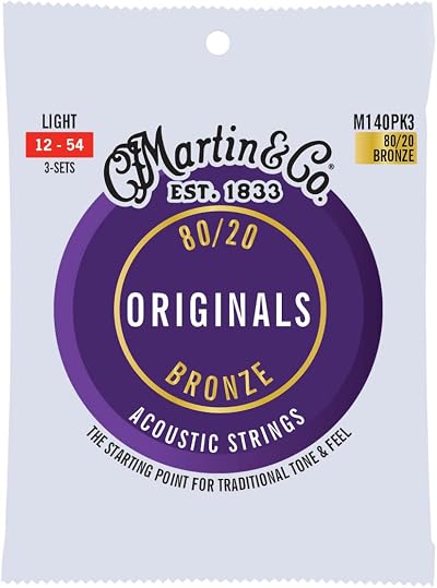 Martin Originals M140PK3 Acoustic 80/20 Bronze Light 3 Pack 12-54