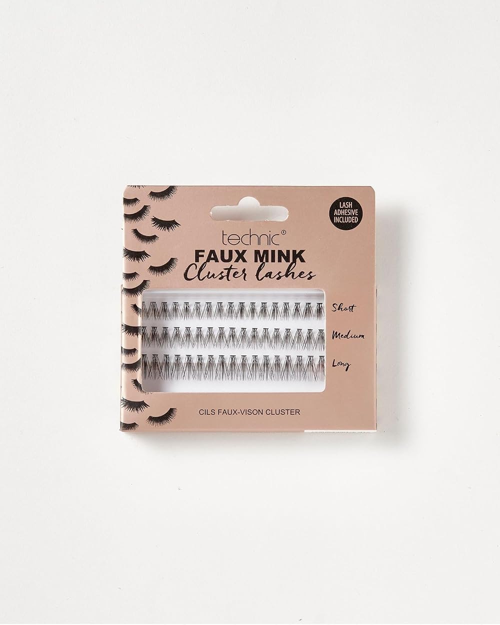 Technic 60 Individual Faux Mink Cluster Lashes - Natural Look